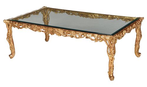 MODERN GILT DECORATED GLASS TOP 37a2ec