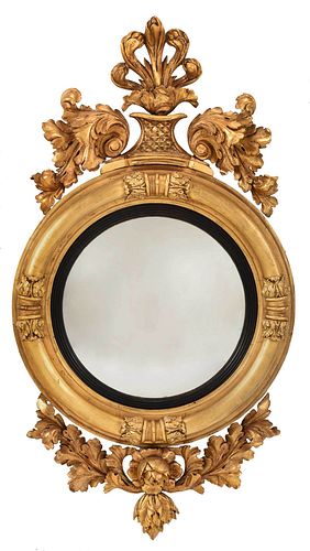 CLASSICAL CARVED AND GILT CONVEX 37a305