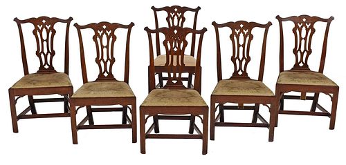 SET OF SIX PERIOD CHIPPENDALE MAHOGANY 37a379