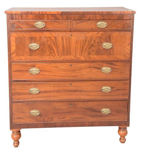 FEDERAL MAHOGANY CHEST HAVING TWO