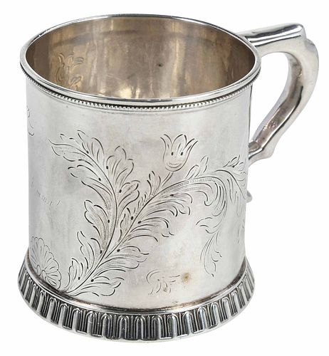 CHARLESTON COIN SILVER MUG, GREGG