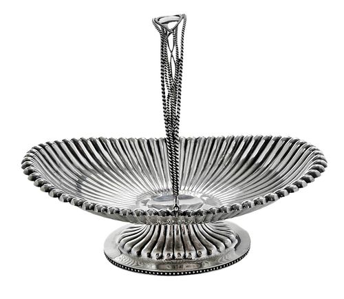 NEW ORLEANS COINS SILVER BASKET,