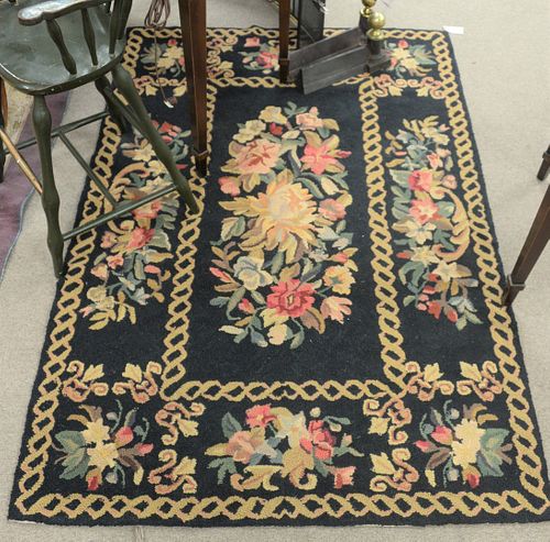 FOUR THROW RUGS, TO INCLUDE 3 HOOKED;