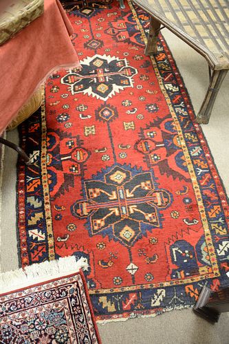 THREE ORIENTAL THROW RUGS, 2' 4"