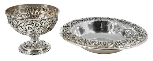 KIRK REPOUSSE STERLING COMPOTE 37a413
