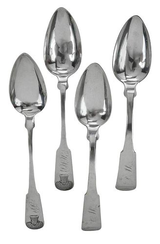 FOUR MARQUAND COIN SILVER SPOONSprobably 37a41d