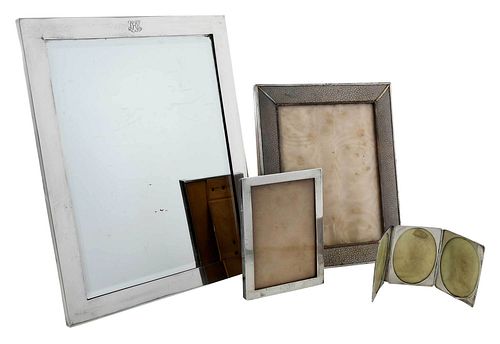 FIVE SILVER TABLE TOP FRAMES20th 37a445