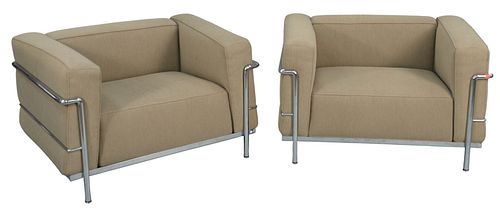 PAIR OF LE CORBUSIER CASSINA LC2 37a498