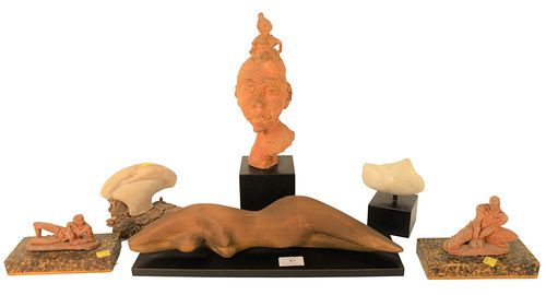 SIX PIECE SMALL SCULPTURAL GROUP,