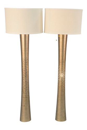 PAIR OF CONTEMPORARY FLOOR LAMPS,