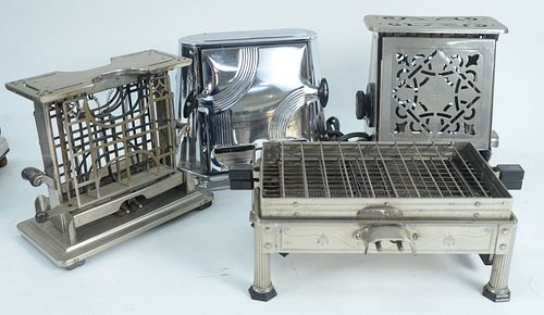 A GROUP OF FOURTEEN VINTAGE TOASTERS,