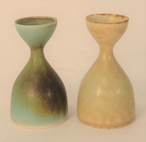 TWO CARL HARRY STAMHARE RORSTRAND STONEWARE