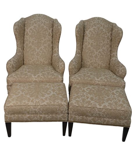 PAIR OF ETHAN ALLEN SELBY WING BACK