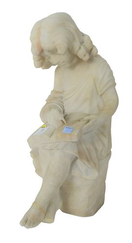 MARBLE SCULPTURE, OF A YOUNG GIRL