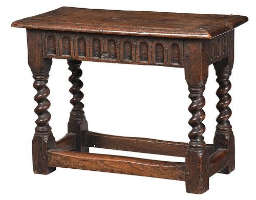 CHARLES II STYLE OAK JOINT STOOLBritish  37a675