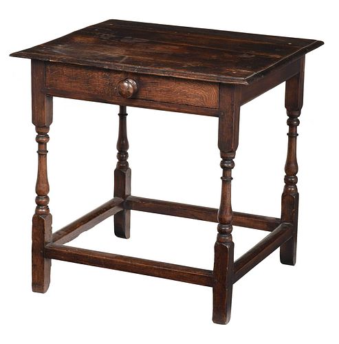 WILLIAM AND MARY STYLE OAK STRETCHER 37a687