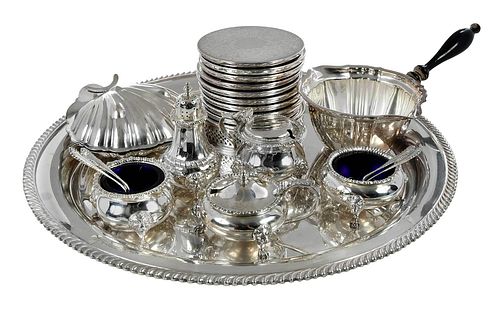 20 PIECES ENGLISH SILVER AND SILVER