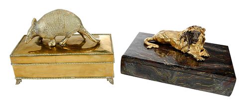 TWO DECORATIVE TABLE BOXES20th 37a6dd