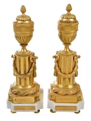 PAIR OF LOUIS XVI STYLE GILT BRONZE 37a70c