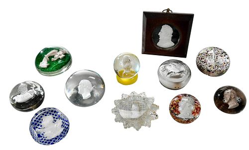 TWELVE SULFIDE PAPERWEIGHTS19th 20th 37a71a