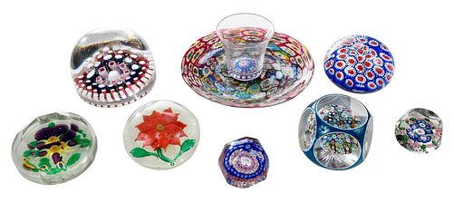 18 MILLEFIORI AND LATTICINO ITEMS19th/20th