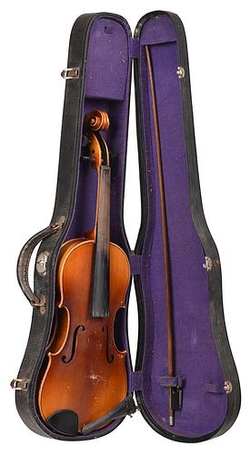 FULL SIZE VIOLIN AND BOW20th century  37a714