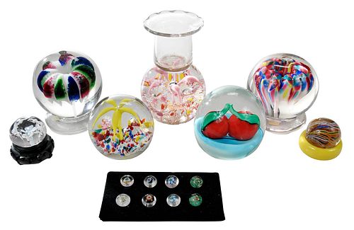 23 GLASS PAPERWEIGHTS19th 20th 37a71f