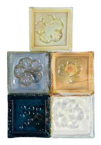 TIFFANY STUDIOS FIVE GLASS SQUARE