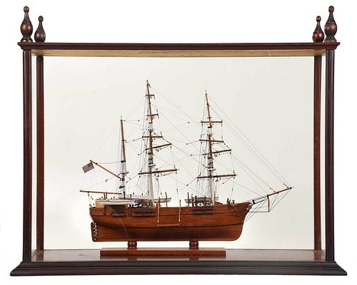 SHIP MODEL OF THE WANDERER WHALING