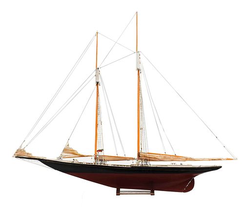 COLUMBIA PAINTED SCHOONER SHIP MODELearly