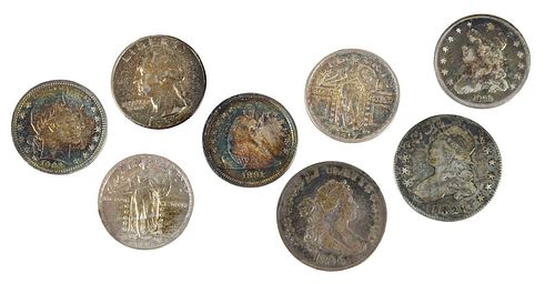GROUP OF EIGHT QUARTERS, VARIOUS