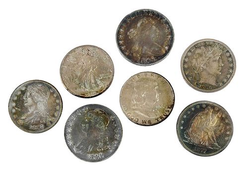 GROUP OF SEVEN HALF DOLLARS VARIOUS 37a7bc