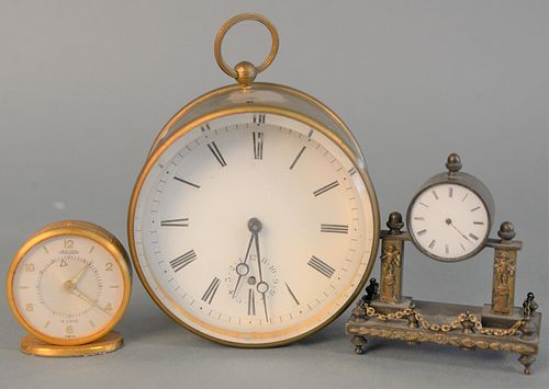 THREE SMALL TRAVEL SIZE CLOCKS TO INCLUDE