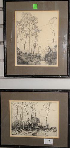 TWO CHAUNCEY FOSTER RYDER ETCHINGS