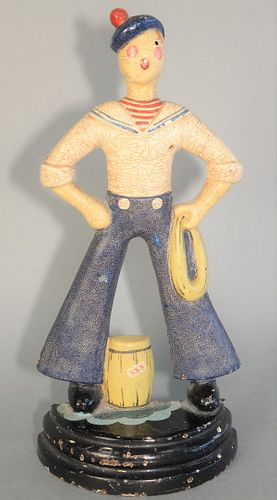 CAST IRON SAILOR DOORSTOP WEARING 37a83c