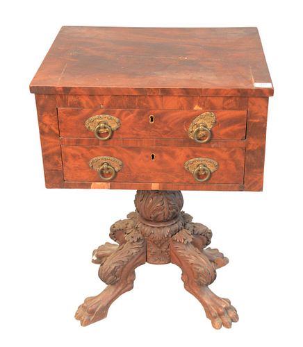 FEDERAL MAHOGANY TWO DRAWER STAND 37a841