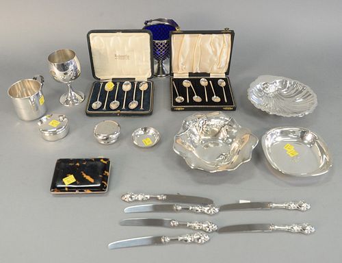 STERLING SILVER LOT TO INCLUDE LARGE