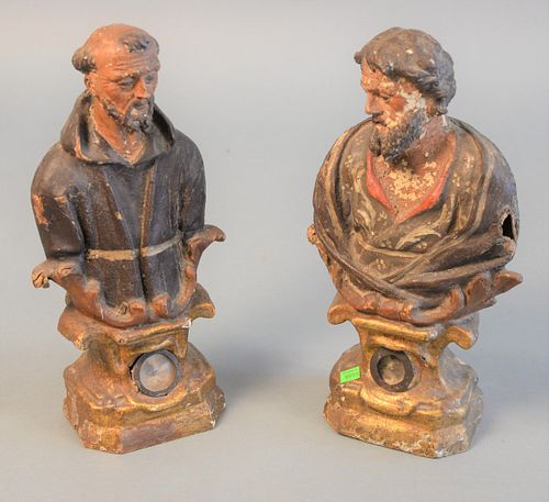 PAIR OF PAPIER MACHE RELIGIOUS 37a8be