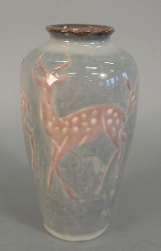 ROOKWOOD POTTERY VASE GREY GLAZED