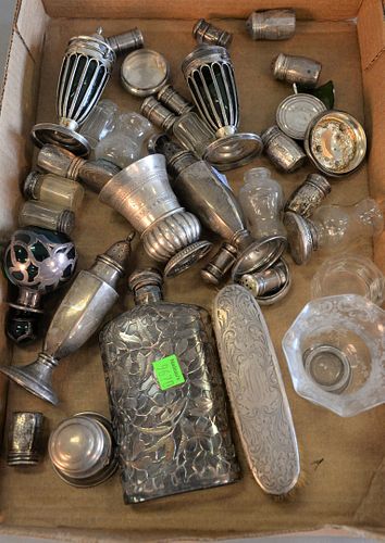 SILVER LOT TO INCLUDE OVERLAY FLASK,