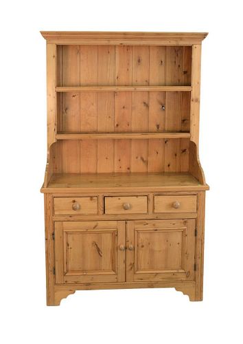 PINE HUTCH WITH THREE DRAWERS OVER 37a91c