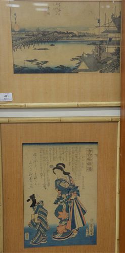 GROUP OF TEN ORIENTAL WOODBLOCK