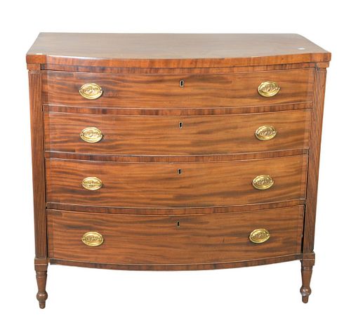 SHERATON FOUR DRAWER MAHOGANY CHEST 37a986