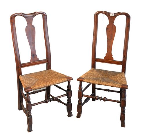 PAIR OF QUEEN ANNE SIDE CHAIRS 37a987