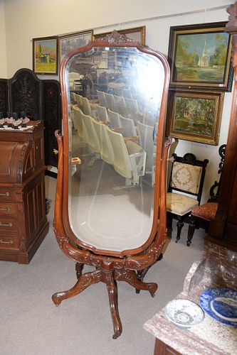 MAHOGANY CHEVAL MIRROR HEIGHT 74 37a9a2