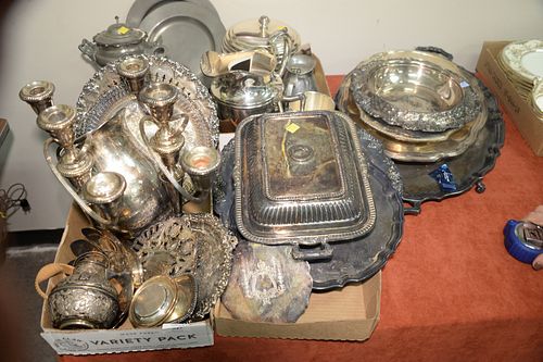 LARGE LOT OF VARIOUS SILVERPLATE 37a9dc