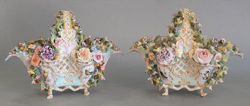 PAIR MEISSEN BASKETS MOUNTED WITH 37a9e6