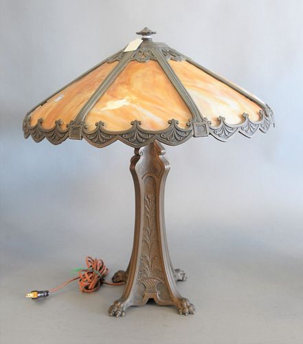 CARAMEL PANEL SHADE TABLE LAMP