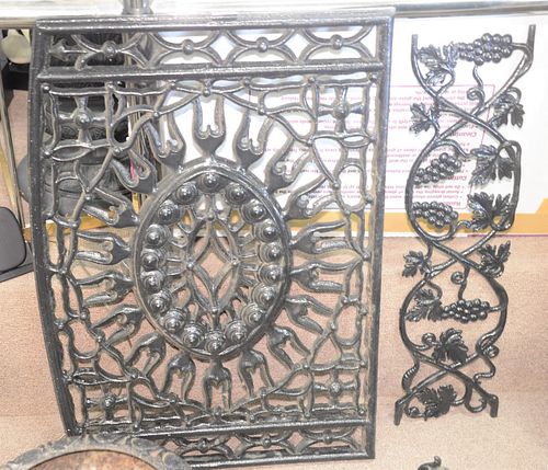 FIVE PIECE VICTORIAN IRON LOT TO