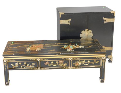 TWO PIECE LOT TO INCLUDE LACQUERED